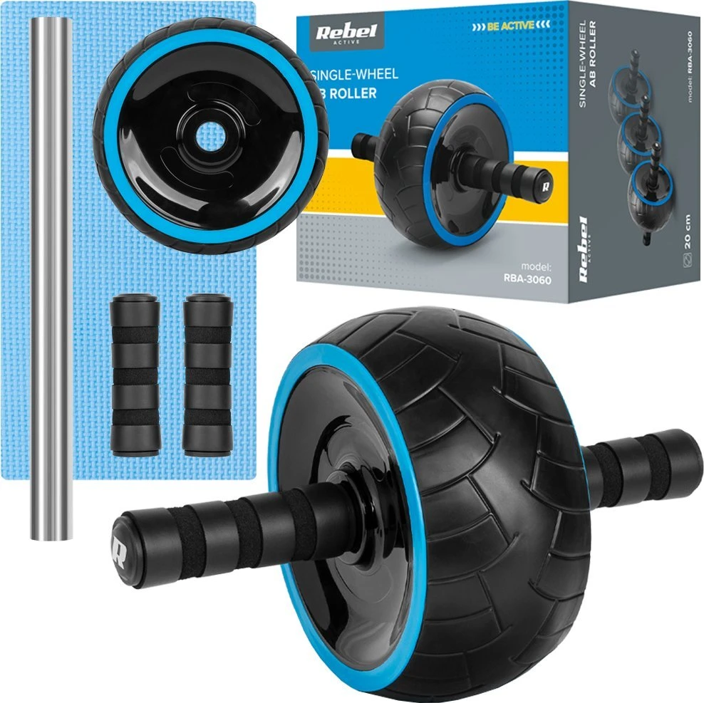 Vienas ratas, volelis pilvo raumenų pratimams AB Wheel AB-1, REBEL ACTIVE
