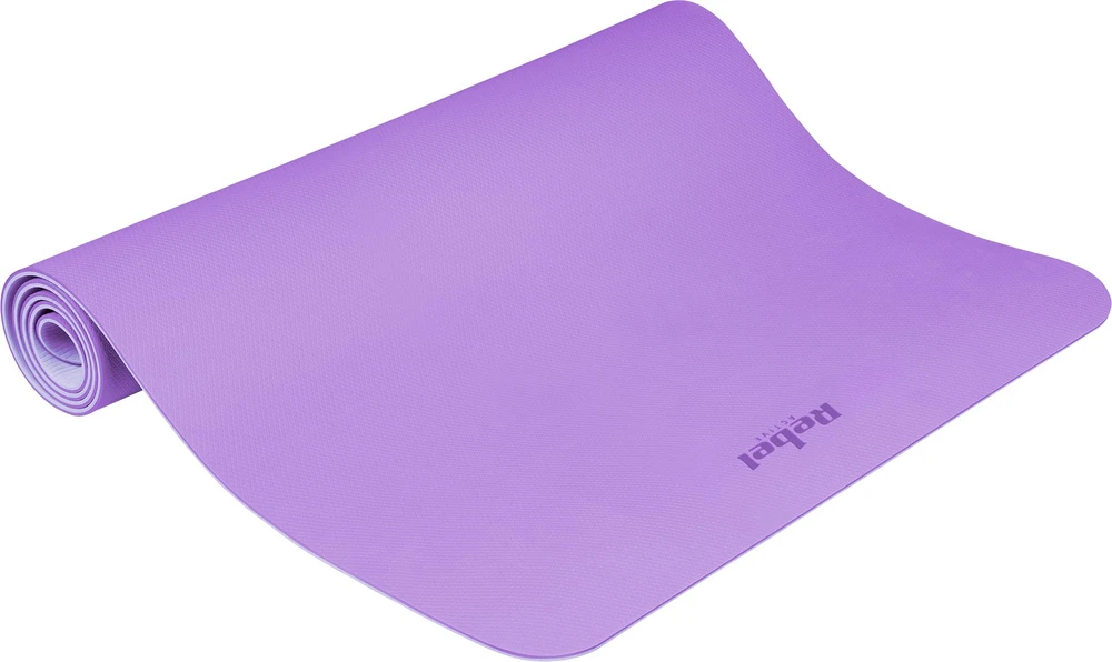 Mata Gimnastikos kilimėlis jogai, pilatesui, fitnesui, 200x90cm, 1cm storio, TPE medžiaga, violetinė, REBEL ACTIVE