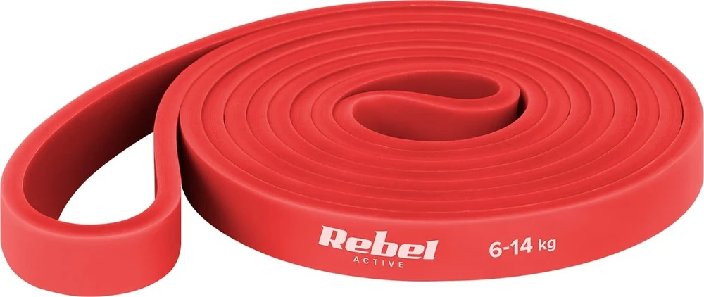 Latekso mankštos juosta - Power Band PL-2, raudona 6-14 kg REBEL ACTIVE