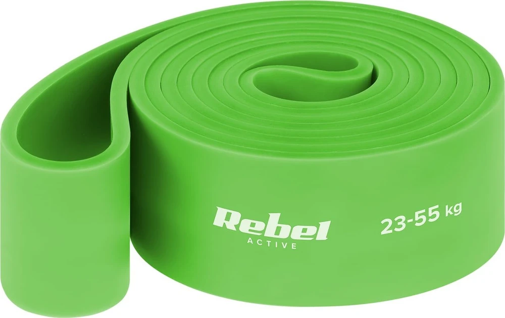 Latekso mankštos juosta - Power Band PL-5, žalia 23-55 kg REBEL ACTIVE