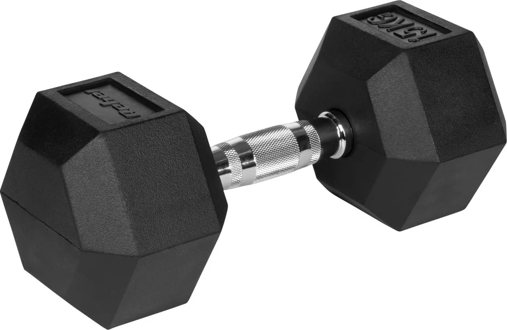 Gumuoti ketaus hanteliai HEX 2x15 kg REBEL ACTIVE