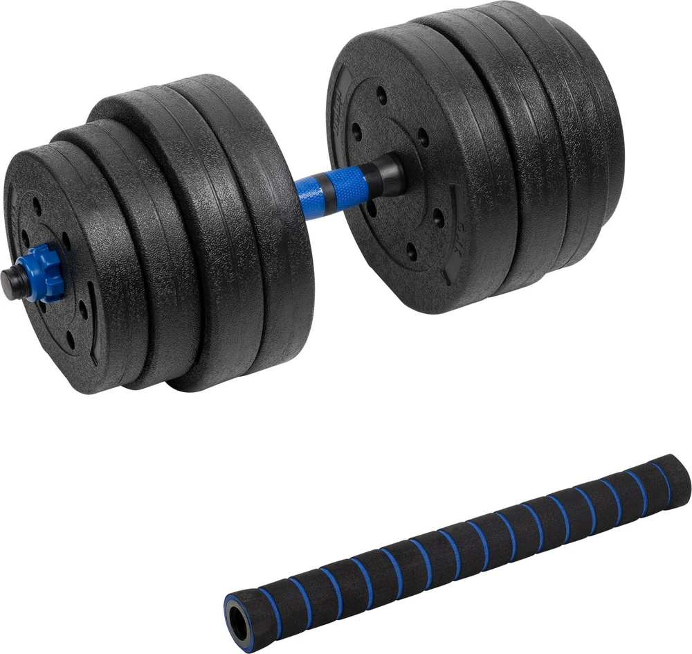 Reguliuojamas bituminis hantelis su jungtimi 1x20kg, REBEL ACTIVE