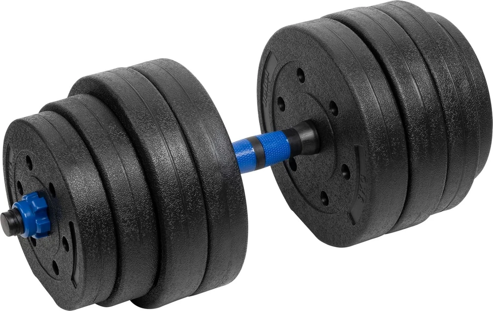 Reguliuojamas bituminis hantelis su jungtimi 1x20kg, REBEL ACTIVE