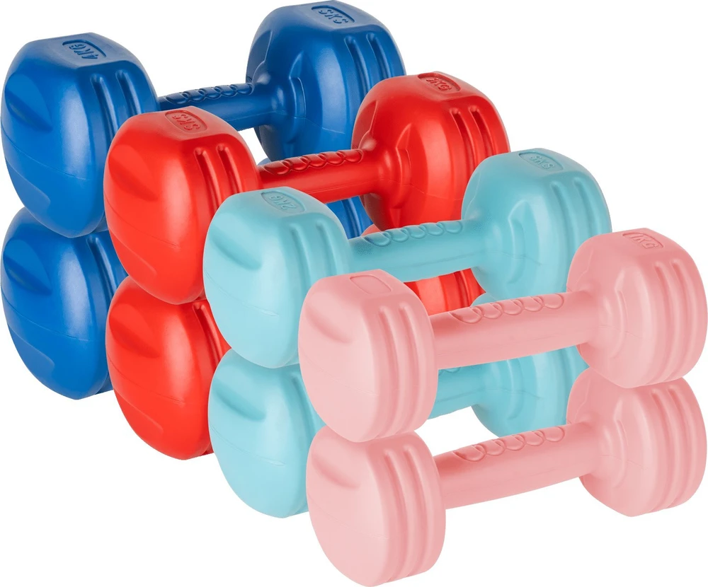 Bituminių hantelių rinkinys 20kg (2x1kg + 2x2kg + 2x3kg + 2x4kg), REBEL ACTIVE