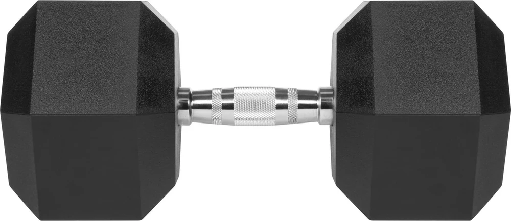 Gumuotas ketaus hantelis HEX 37.5kg REBEL ACTIVE