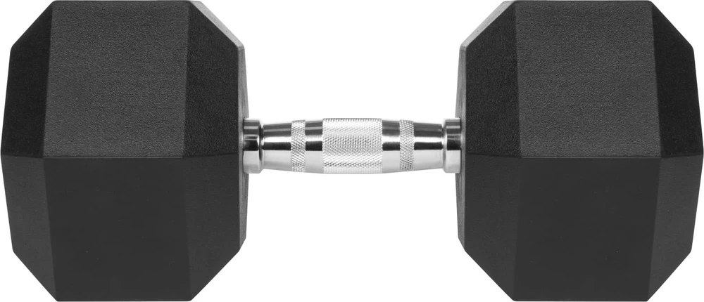 Gumuotas ketaus hantelis HEX 32.5kg REBEL ACTIVE