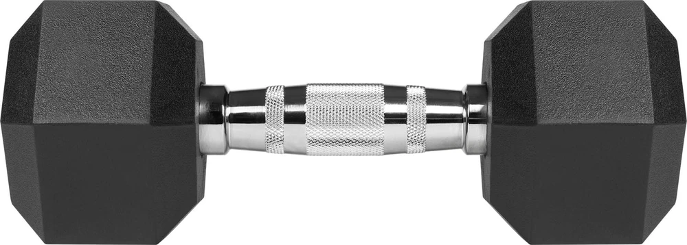 Gumuoti ketaus hanteliai HEX 2x8kg, REBEL ACTIVE