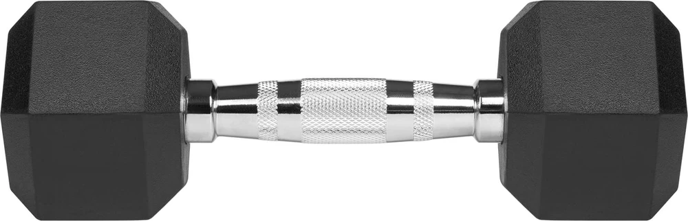 Gumuoti ketaus hanteliai HEX 2x4kg, REBEL ACTIVE