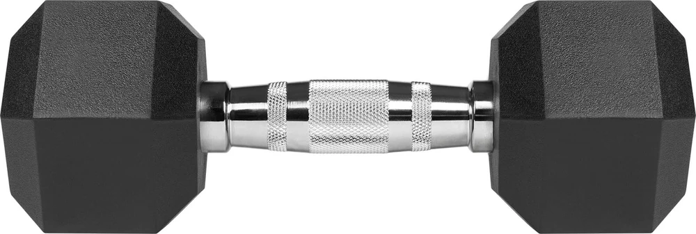 Gumuoti ketaus hanteliai HEX 2x7kg, REBEL ACTIVE