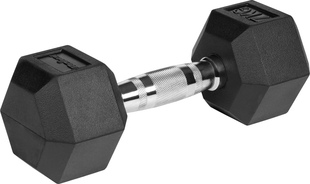 Gumuoti ketaus hanteliai HEX 2x7kg, REBEL ACTIVE