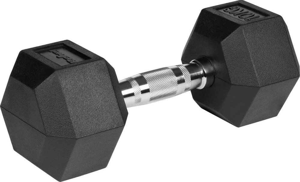 Gumuoti ketaus hanteliai HEX 2x10kg, REBEL ACTIVE