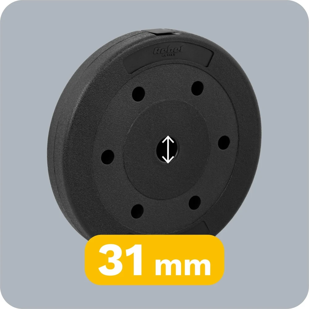 Bituminių apkrovų rinkinys 2x10kg, skylė 31mm, REBEL ACTIVE