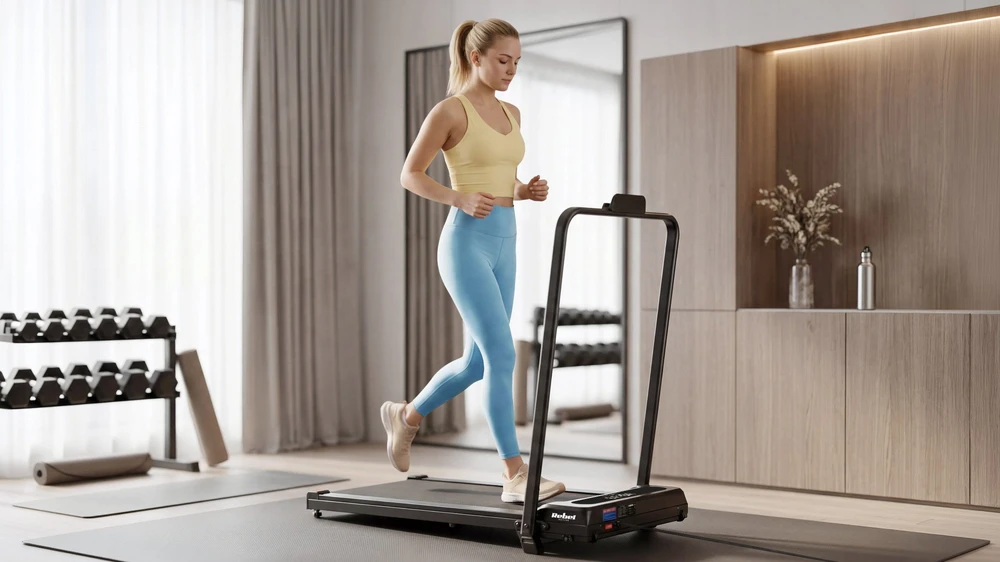 Bieżnia REBEL ACTIVE elektrinis bėgimo takelis, modelis RBA-1017-PRO
