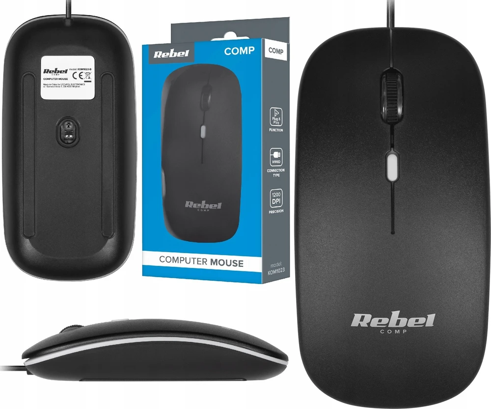 Rebel WDM210 Pelė Juodas