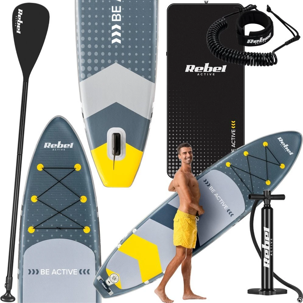 REBEL ACTIVE pripučiamos SUP lentos 350x81x15cm rinkinys