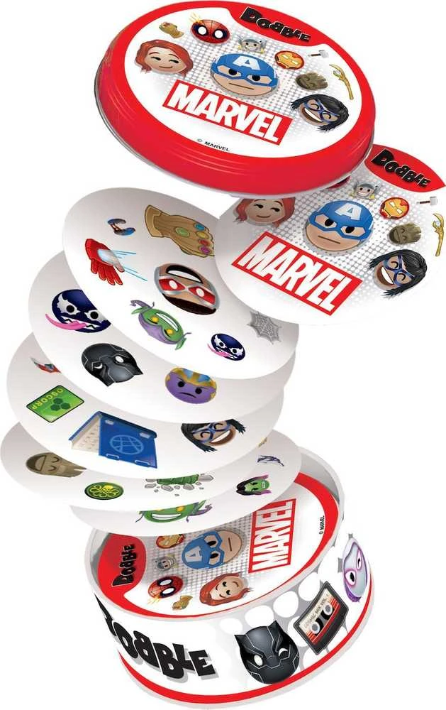 Kortų žaidimas „Rebel Dobble Marvel Emoji“ – apvalios žaidimo kortelės GR0773