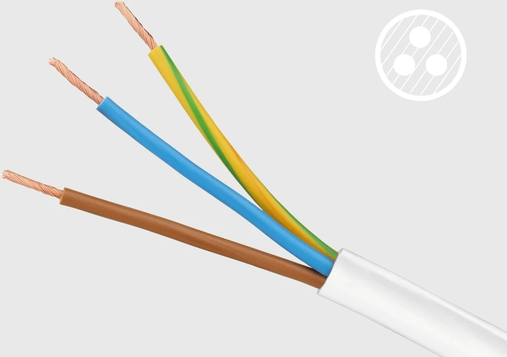 Rebel elektros tinklo ilgintuvas 3 lizdai 3m - 1.5mm