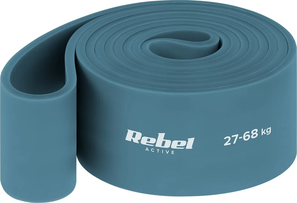 Latekso mankštos juosta - Power Band PL-6, mėlyna 27-68 kg REBEL ACTIVE