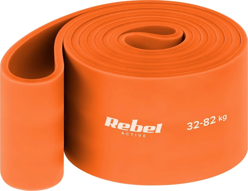 Latekso mankštos juosta - Power Band PL-7, oranžinė 32-82 kg REBEL ACTIVE