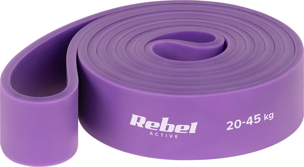 Guma TPE mankštos juosta – „Power Band PT-4“, violetinė, 20–45 kg, REBEL ACTIVE