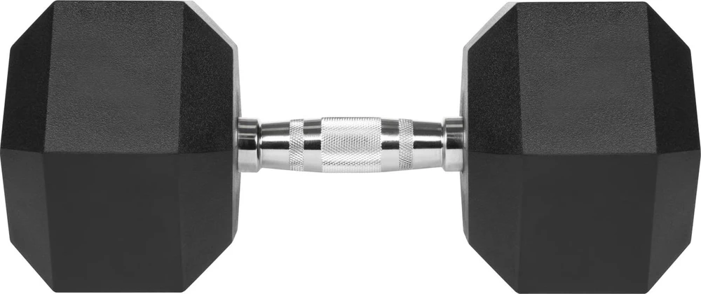 Gumuotas ketaus hantelis HEX 30 kg REBEL ACTIVE