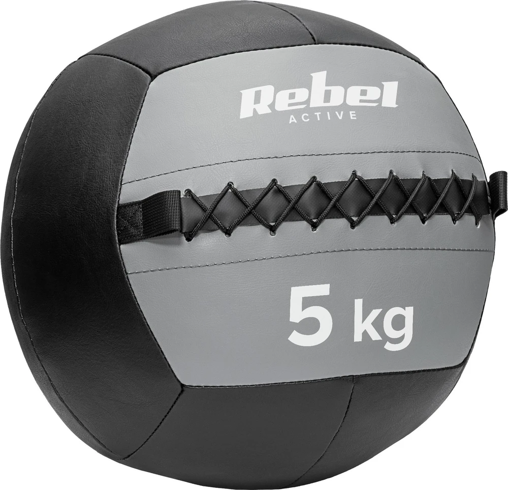 Medicininis kamuolys pratimams 5kg, REBEL ACTIVE