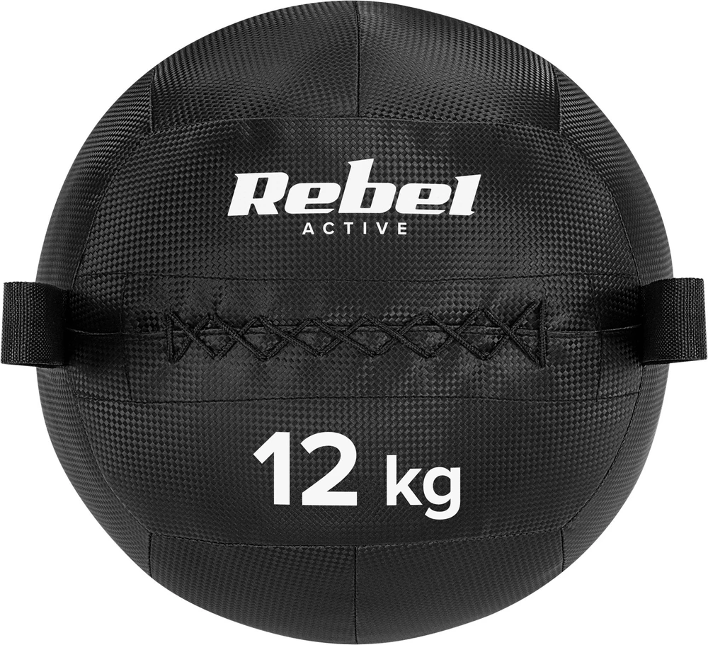 Medicininis kamuolys fitneso ir reabilitacijos pratimams, 12 kg, REBEL ACTIVE