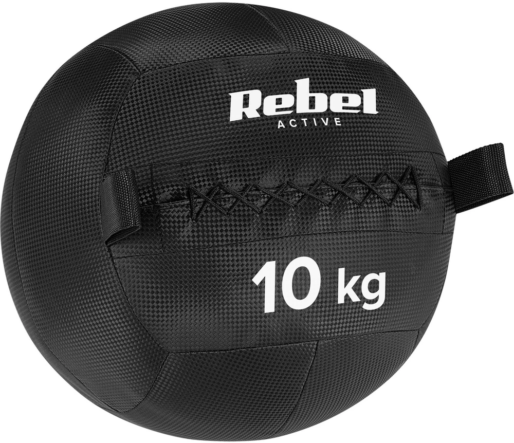 Medicininis kamuolys fitneso ir reabilitacijos pratimams, 10 kg, REBEL ACTIVE