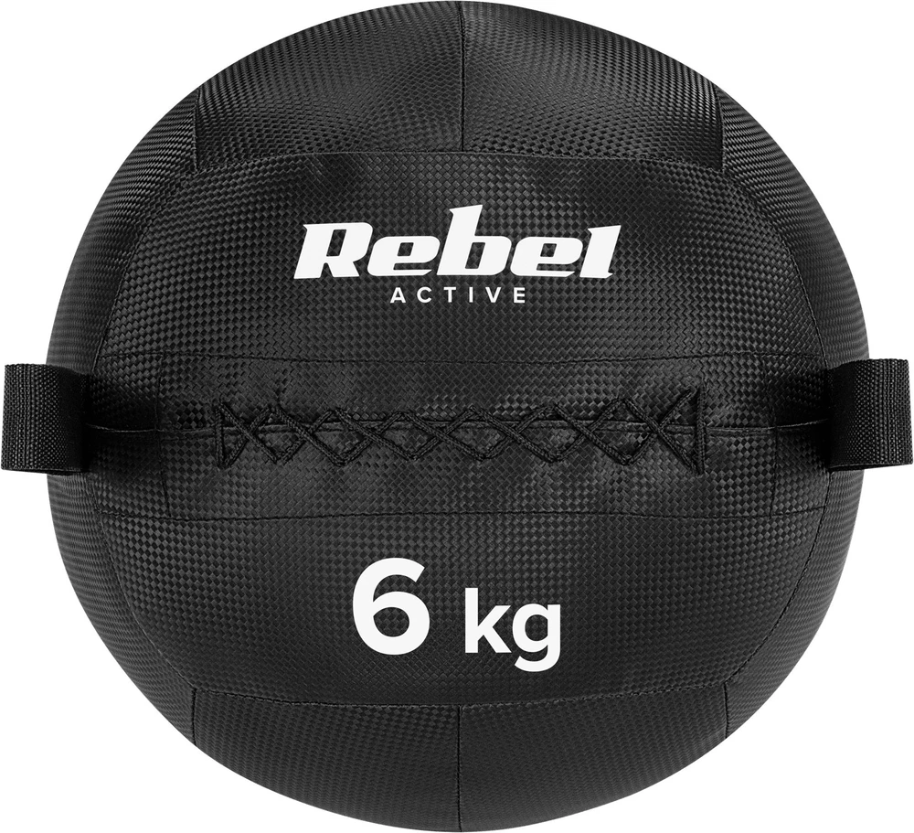 Medicininis kamuolys fitneso ir reabilitacijos pratimams, 6kg, REBEL ACTIVE