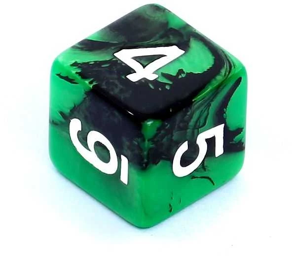 REBEL RPG Dice Set - Two Color - Žalias and Juodas