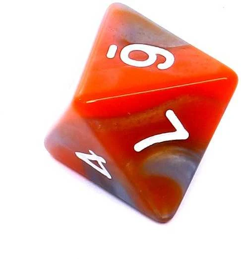 REBEL RPG kauliukų rinkinys - dviejų spalvų - Oranžinis ir pilkas