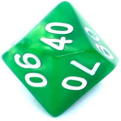 REBEL RPG Dice Set - Two Color - Žalias and Geltona