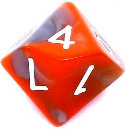 REBEL RPG kauliukų rinkinys - dviejų spalvų - Oranžinis ir pilkas