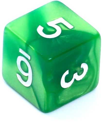 REBEL RPG Dice Set - Two Color - Žalias and Geltona
