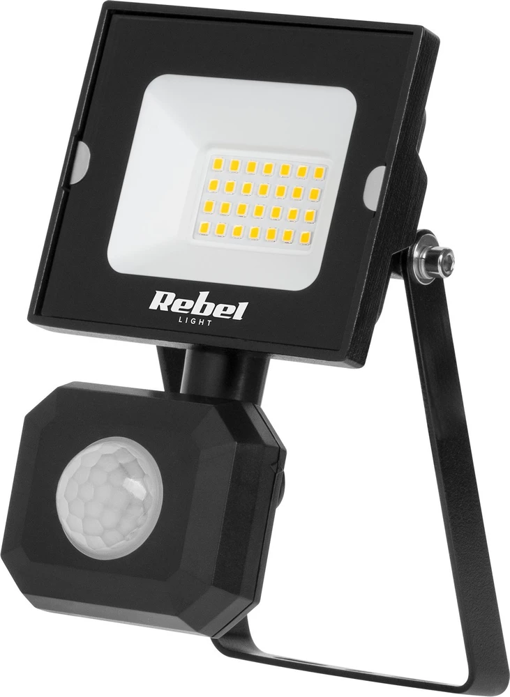 Rebel 20W LED prožektorius su prieblanda ir judesio jutikliu, 6500K, 230V