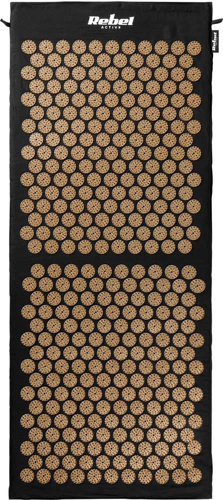 Mata EKO kilimėlis su akupresūros smaigaliais ir pagalve, 110x42cm, XL, pilki smaigaliai, Rebel Active