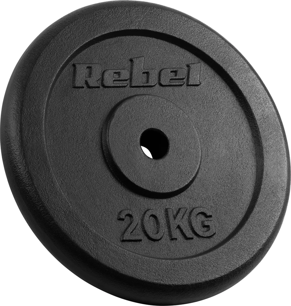 Ketaus svoris 20kg, skylė 31mm, klasikinė plokštė, REBEL ACTIVE