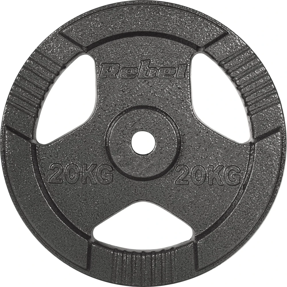 Ketaus apkrova 20kg, skylė 31mm, plokštė su rankenomis, REBEL ACTIVE