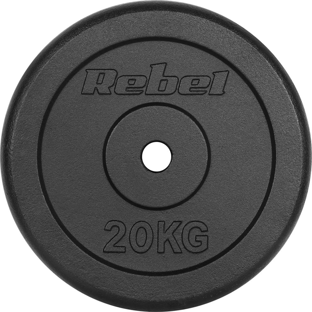 Ketaus svoris 20kg, skylė 31mm, klasikinė plokštė, REBEL ACTIVE