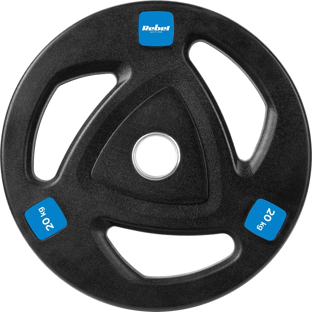Gumuoto ketaus svoris 20kg, olimpinis atidarymas 51mm, REBEL ACTIVE