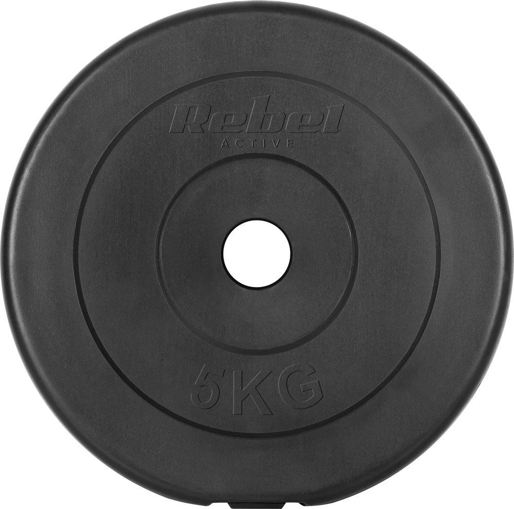 Bituminių svarelių rinkinys 4x5kg, skylė 31mm, klasikinė plokštelė, REBEL ACTIVE