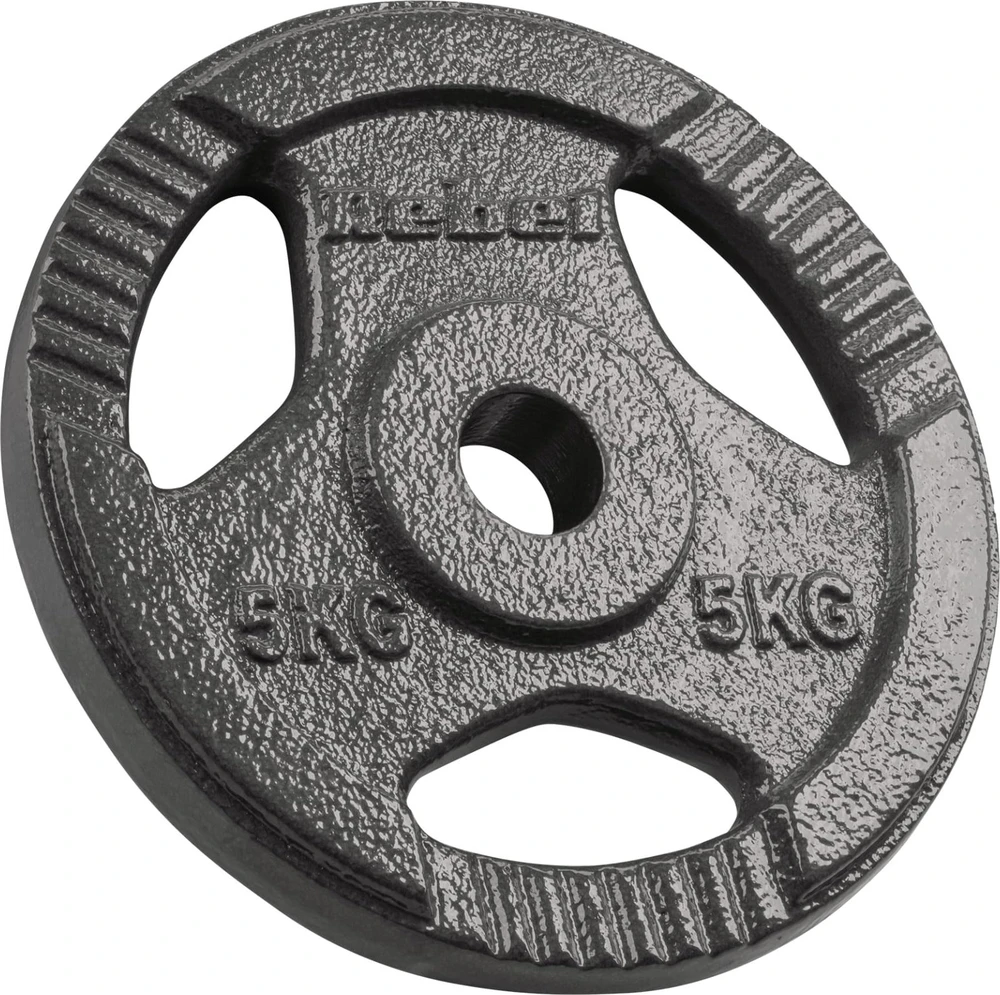 Ketaus svarelių rinkinys 4x5kg, skylė 31mm, plokštė su rankenomis, REBEL ACTIVE