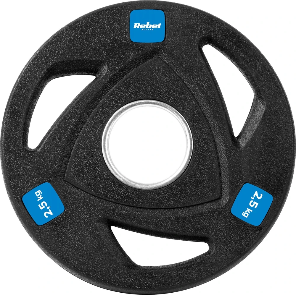 Gumuotų ketaus svarelių rinkinys 4x2.5kg, olimpinis atidarymas 51mm, REBEL ACTIVE