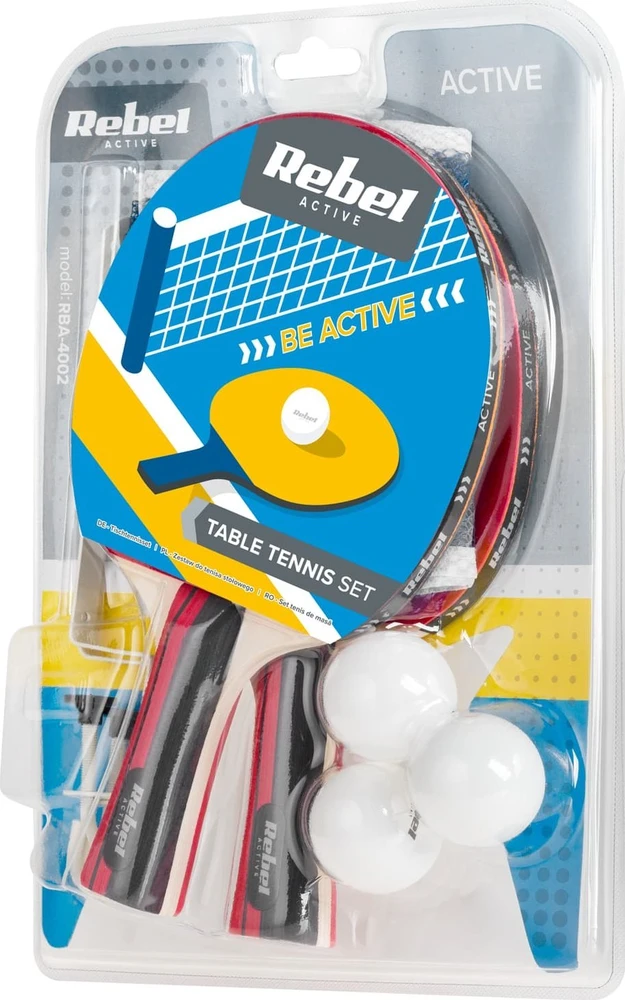 Stalo teniso rakečių rinkinys su tinkleliu REBEL ACTIVE