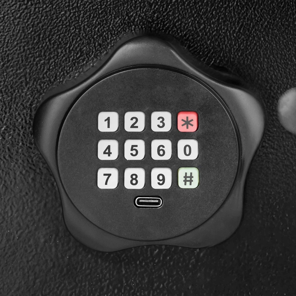Sejf/ Elektroninis namų seifas su PIN kodu ir raktu – „Rebel RB-7001“ pinigų ir dokumentų seifas