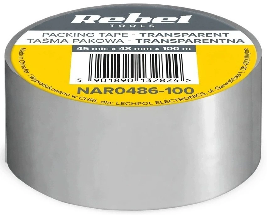 Taśma REBEL pakavimo juosta (48 mm x 100 m) skaidri