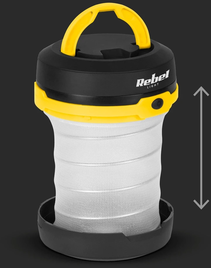 Rebel LED stovyklavimo lempa