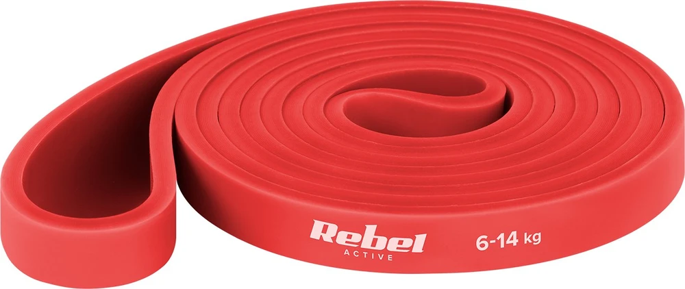 Guma TPE mankštos juosta – „Power Band PT-2“, raudona, 6–14 kg, REBEL ACTIVE