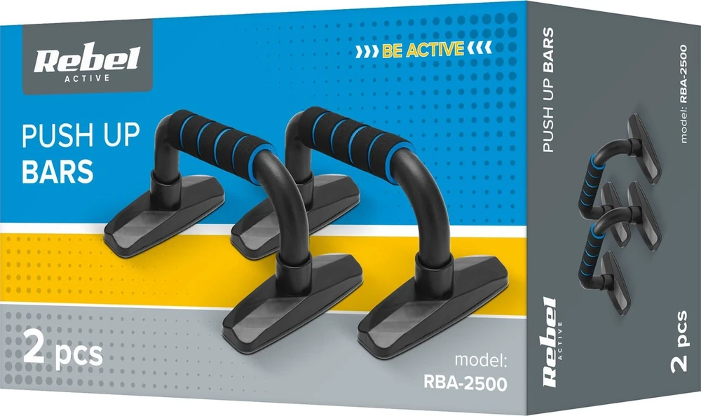 Push-up rankenos, 2 rinkinys, REBEL ACTIVE