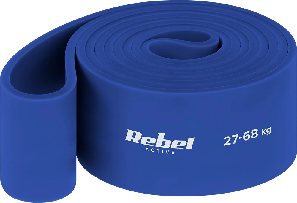 Guma TPE mankštos juosta – „Power Band PT-6“, mėlyna, 27–68 kg, REBEL ACTIVE